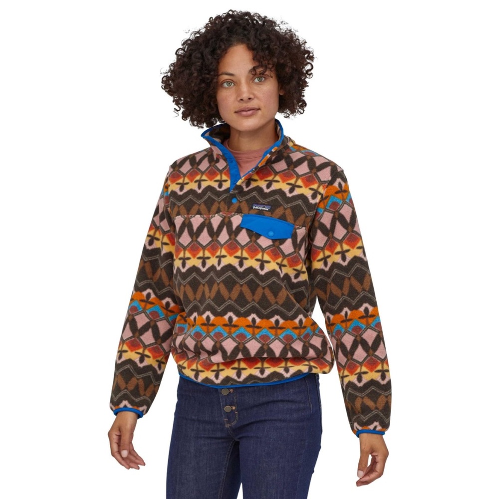 Patagonia Women's Synchilla Snap-T Pullover Companions: Big Anthos Pink Small